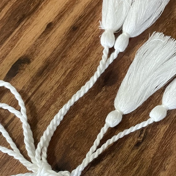 NWT Fashion Nova Eyelet Bell Bottom Festival Babe Halter Jumpsuit White Boho - Picture 7 of 11